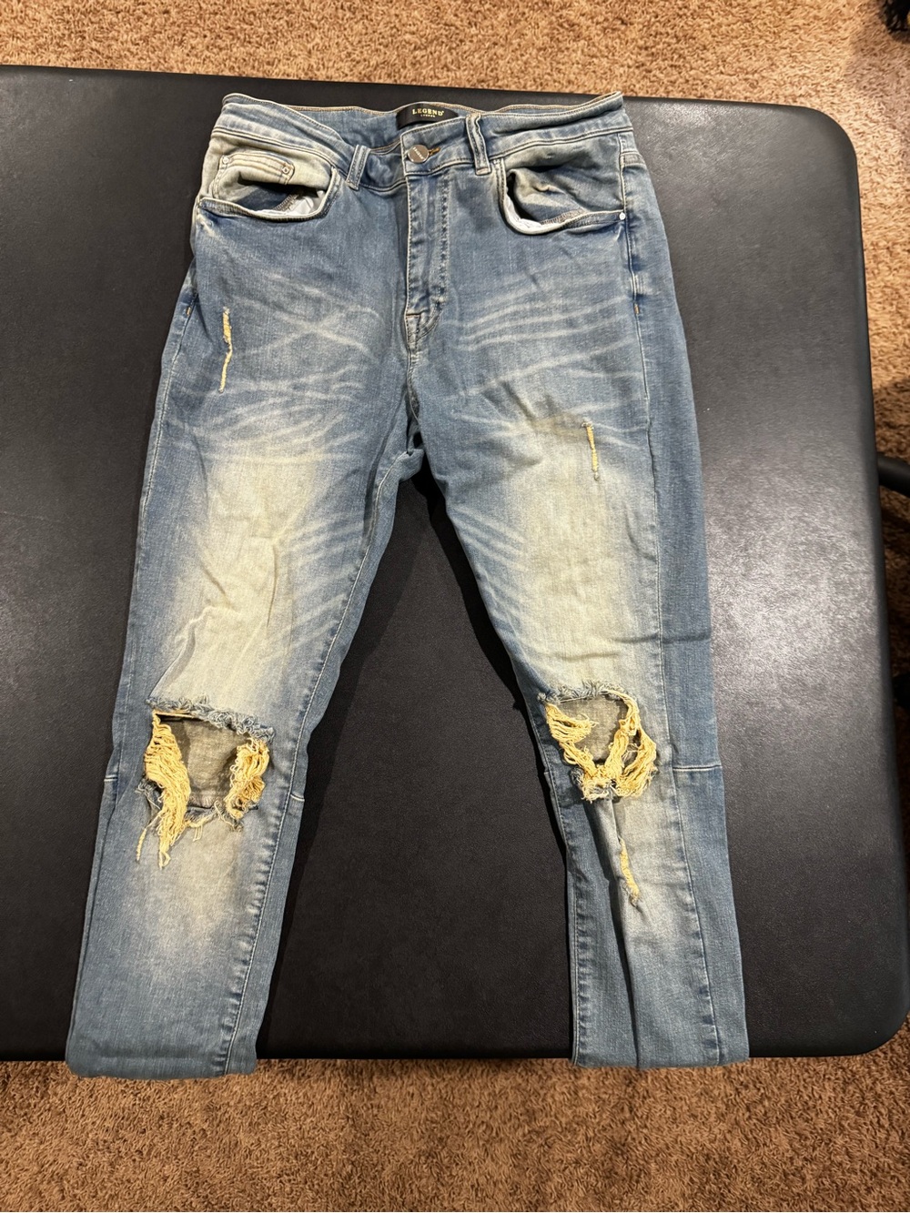Legend London Slim Fit 32x32 Men’s Ripped Jeans